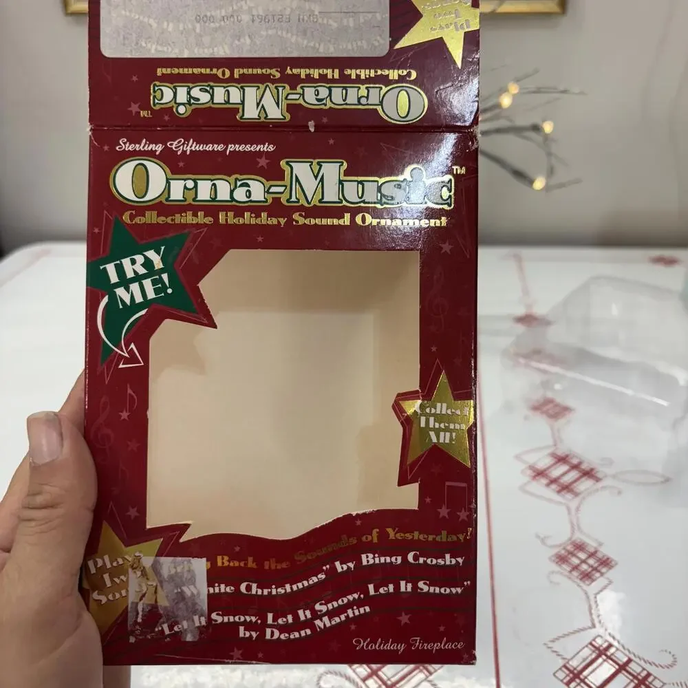 Vtg 90s Orna-Music “white Christmas” & “let it snow” ornament